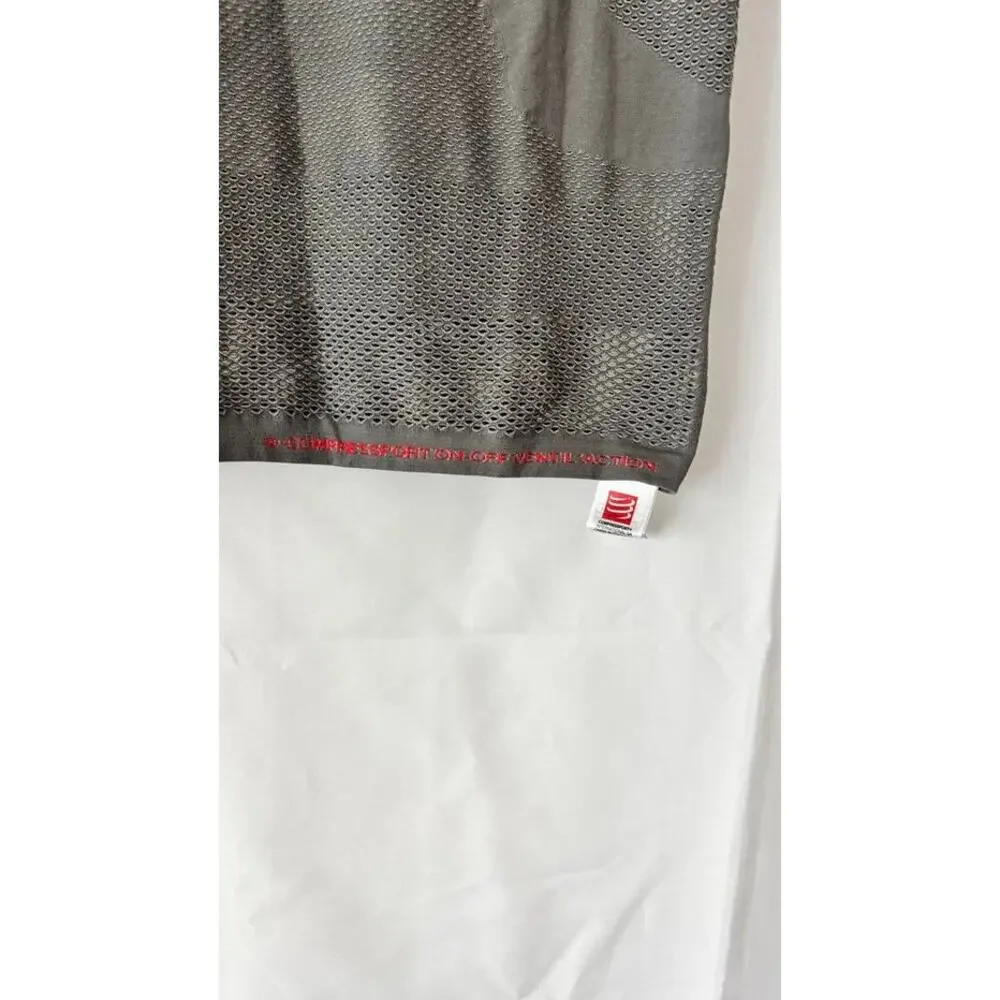 Compressport On/Off Ventilation Athletic Shirt Gray White Size Small XS